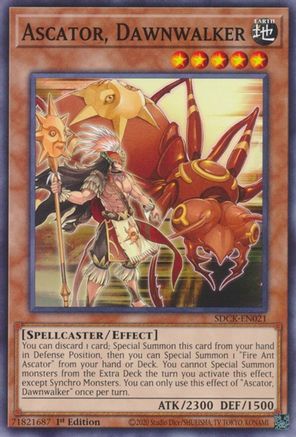 Ascator, Dawnwalker (SDCK-EN021) - Common - 1st Edition - Structure Deck: The Crimson King