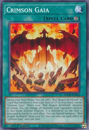 Crimson Gaia (SDCK-EN026) - Common - Structure Deck: The Crimson King