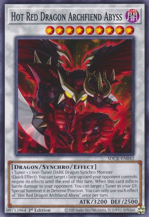 Hot Red Dragon Archfiend Abyss (SDCK-EN042) - Common - 1st Edition - Structure Deck: The Crimson King