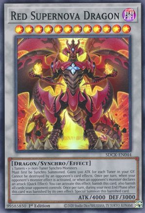 Red Supernova Dragon (SDCK-EN044) - Super Rare - 1st Edition - Structure Deck: The Crimson King