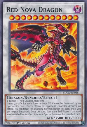 Red Nova Dragon (SDCK-EN046) - Common - 1st Edition - Structure Deck: The Crimson King