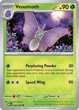 Venomoth 49  - Uncommon - SV: Scarlet & Violet 151