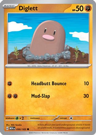 Diglett 50  - Common - SV: Scarlet & Violet 151