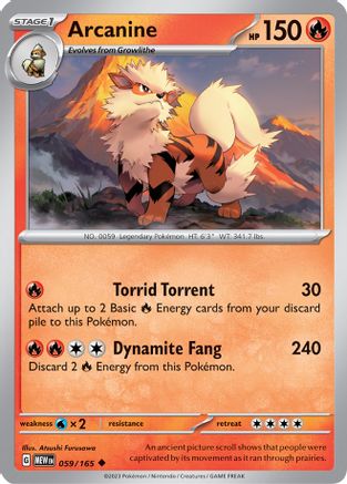 Arcanine 59  - Uncommon - SV: Scarlet & Violet 151