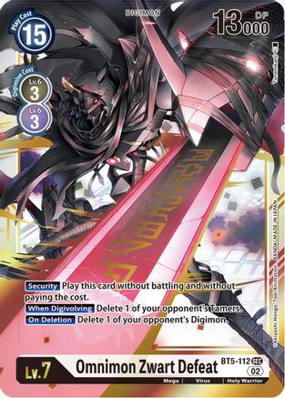 Omnimon Zwart Defeat (Resurgence Booster Reprint) (BT5-112) Foil Secret Rare - Resurgence Booster