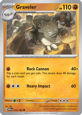 Graveler 75  - Uncommon - SV: Scarlet & Violet 151
