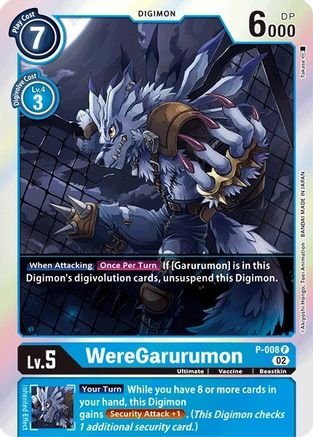 WereGarurumon - P-008 (Resurgence Booster Reprint) (P-008) Foil Promo - Resurgence Booster
