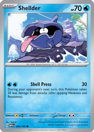 Shellder 90  - Common - SV: Scarlet & Violet 151