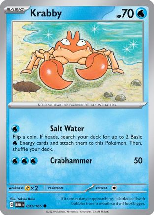 Krabby 98  - Common - SV: Scarlet & Violet 151