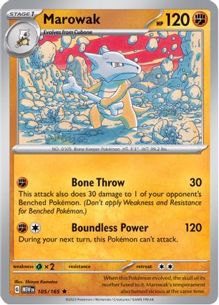 Marowak 105 Holofoil - Rare - SV: Scarlet & Violet 151