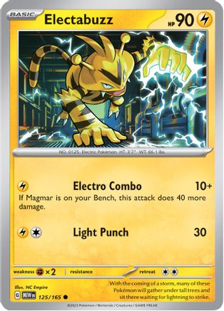 Electabuzz 125  - Common - SV: Scarlet & Violet 151