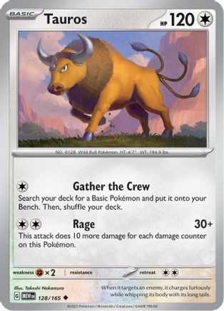 Tauros 128  - Uncommon - SV: Scarlet & Violet 151