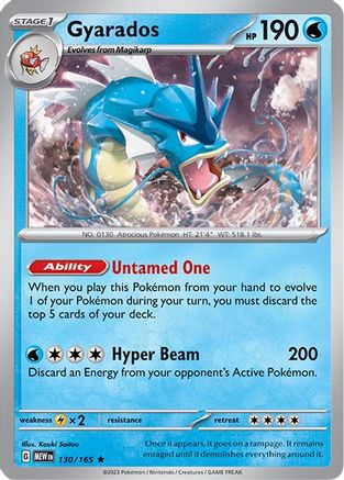 Gyarados 130 Holofoil - Rare - SV: Scarlet & Violet 151