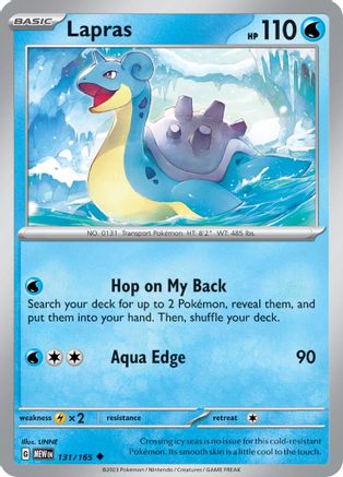 Lapras 131  - Uncommon - SV: Scarlet & Violet 151