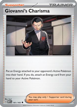 Giovanni's Charisma - 161/165 161  - Uncommon - SV: Scarlet & Violet 151