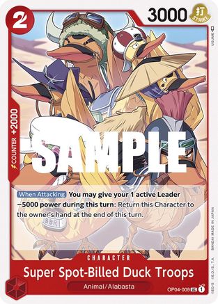 Super Spot-Billed Duck Troops (OP04-009) - Normal Uncommon - Kingdoms of Intrigue