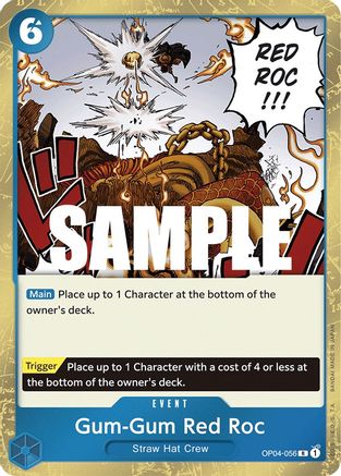 Gum-Gum Red Roc (OP04-056) - Foil Rare - Kingdoms of Intrigue