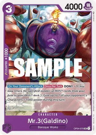 Mr.3 (Galdino) (OP04-070) - Normal Uncommon - Kingdoms of Intrigue