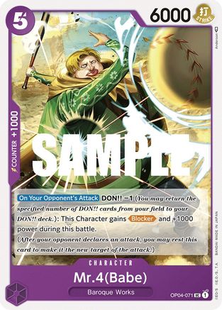Mr.4 (Babe) (OP04-071) - Normal Uncommon - Kingdoms of Intrigue