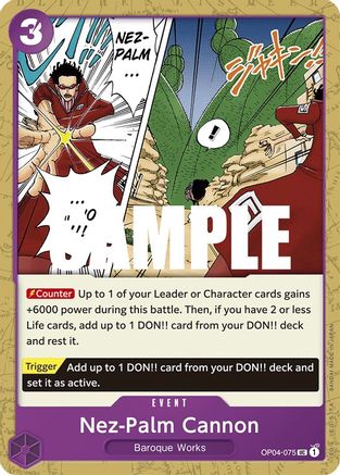 Nez-Palm Cannon (OP04-075) - Normal Uncommon - Kingdoms of Intrigue