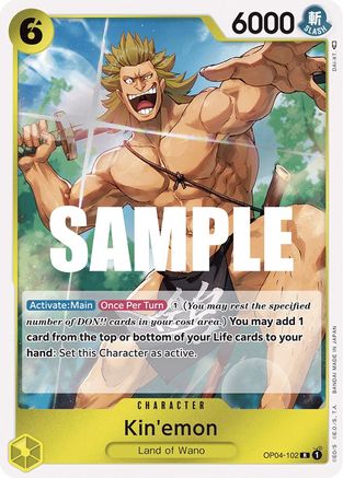 Kin'emon (OP04-102) - Foil Rare - Kingdoms of Intrigue