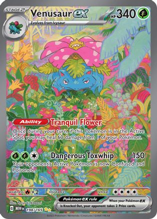 Venusaur ex - 198/165 198 Holofoil - Special Illustration Rare - SV: Scarlet & Violet 151