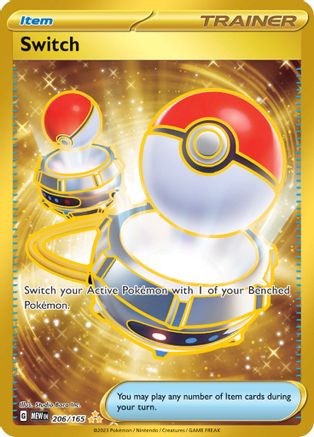 Switch - 206/165 206 Holofoil - Hyper Rare - SV: Scarlet & Violet 151