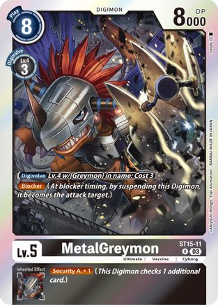 MetalGreymon (ST15-11) Foil Rare - Starter Deck 15: Dragon of Courage