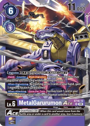 MetalGarurumon ACE (ST16-12) Foil Super Rare - Starter Deck 16: Wolf of Friendship