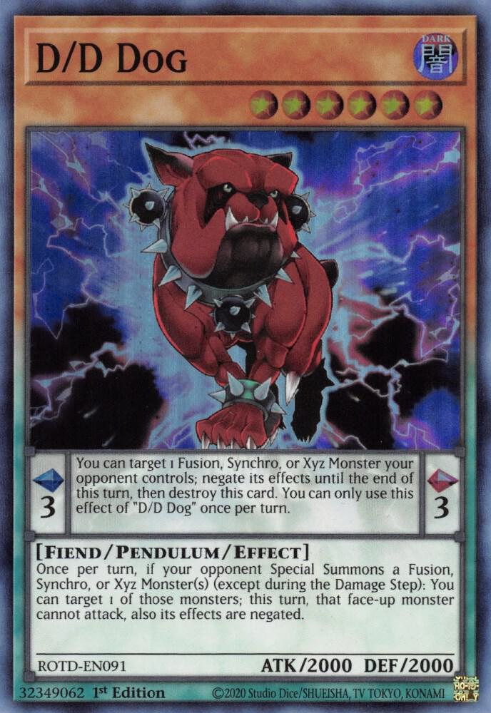 D/D Dog ROTD-EN091 (Rise of the Duelist)  - 1st Edition