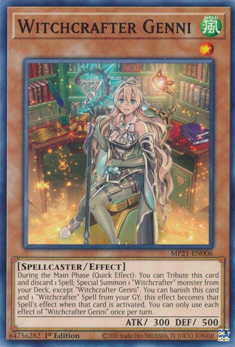 Witchcrafter Genni MP21-EN006 (2021 Tin of Ancient Battles)  - 1st Edition