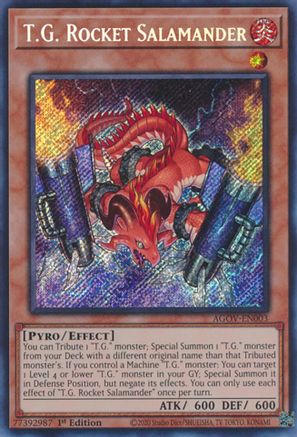 T.G. Rocket Salamander (AGOV-EN003) - Secret Rare - 1st Edition - Age of Overlord