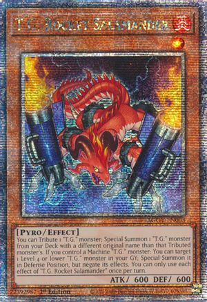 T.G. Rocket Salamander (Quarter Century Secret Rare) (AGOV-EN003) - Quarter Century Secret Rare - 1st Edition - Age of Overlord