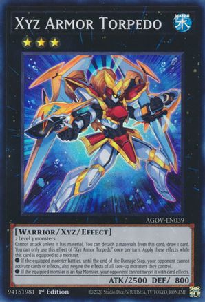 Xyz Armor Torpedo (AGOV-EN039) - Super Rare - 1st Edition - Age of Overlord