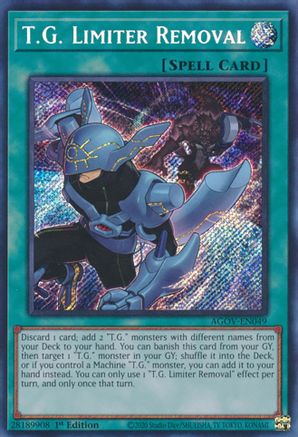T.G. Limiter Removal (AGOV-EN049) - Secret Rare - 1st Edition - Age of Overlord