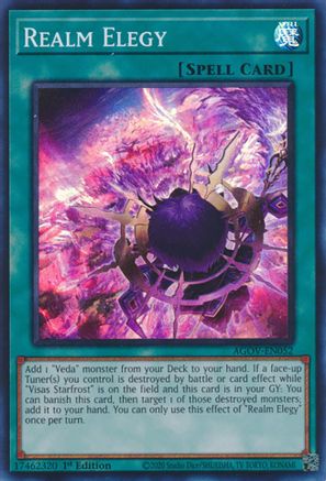Realm Elegy (AGOV-EN052) - Super Rare - 1st Edition - Age of Overlord