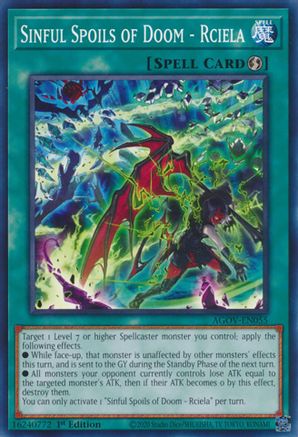 Sinful Spoils of Doom - Rciela (AGOV-EN055) - Common - 1st Edition - Age of Overlord
