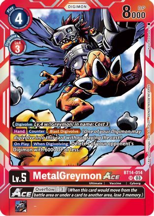 MetalGreymon ACE (BT14-014) Foil Super Rare - Blast Ace
