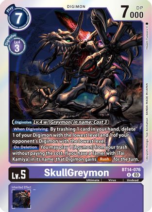 SkullGreymon (BT14-076) Foil Rare - Blast Ace