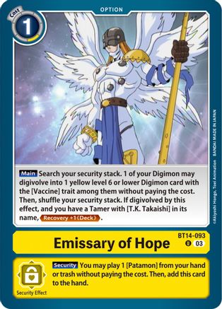 Emissary of Hope (BT14-093)  Uncommon - Blast Ace