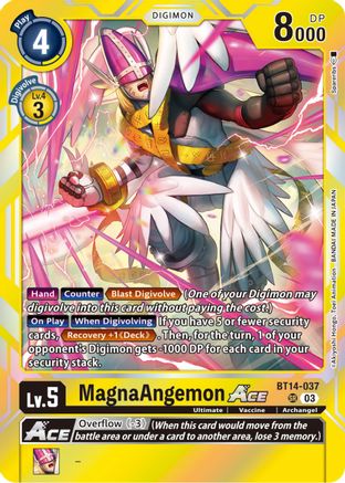 MagnaAngemon ACE (BT14-037) Foil Super Rare - Blast Ace