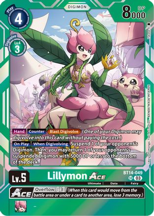 Lillymon ACE (BT14-049) Foil Super Rare - Blast Ace
