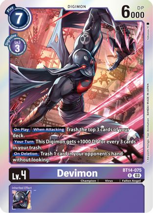 Devimon (BT14-075) Foil Rare - Blast Ace
