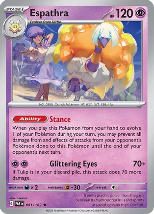 Espathra - 081/182 81 Holofoil - Rare - SV04: Paradox Rift