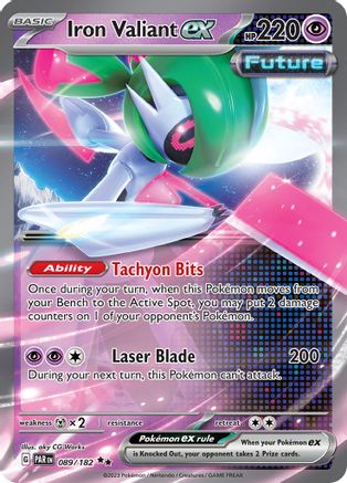 Iron Valiant ex - 089/182 89 Holofoil - Double Rare - SV04: Paradox Rift