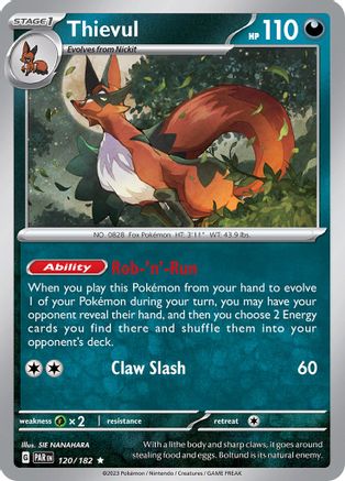 Thievul 120 Holofoil - Rare - SV04: Paradox Rift