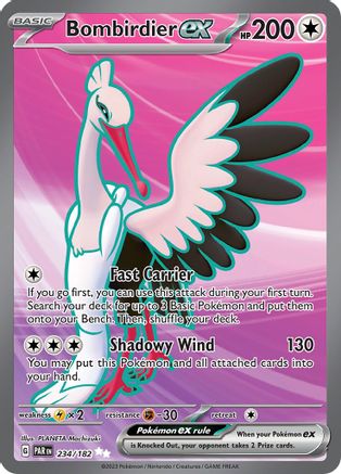 Bombirdier ex - 234/182 234 Holofoil - Ultra Rare - SV04: Paradox Rift