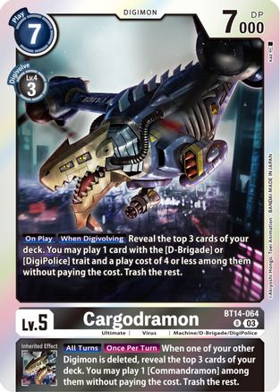 Cargodramon (BT14-064) Foil Rare - Blast Ace