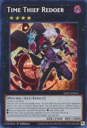 Time Thief Redoer (Secret Rare) (RA01-EN041) - Secret Rare - 1st Edition - 25th Anniversary Rarity Collection