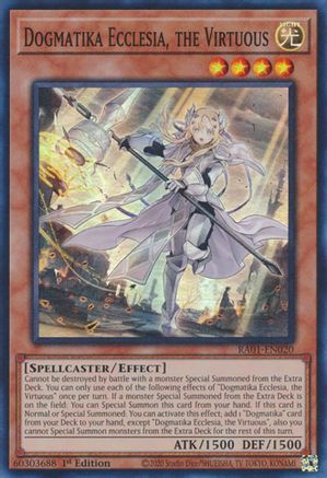 Dogmatika Ecclesia, the Virtuous (RA01-EN020) - Super Rare - 1st Edition - 25th Anniversary Rarity Collection